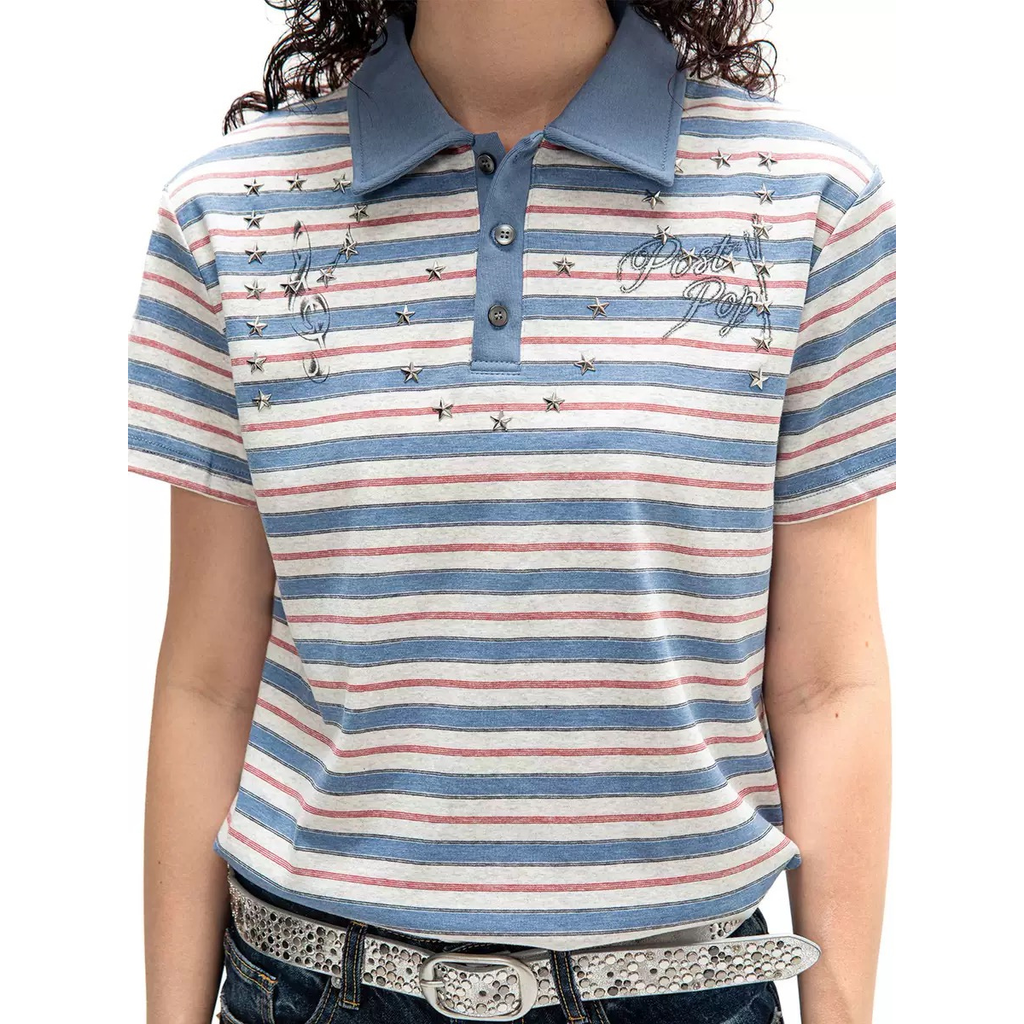 Unisex's Striped Polo Shirt