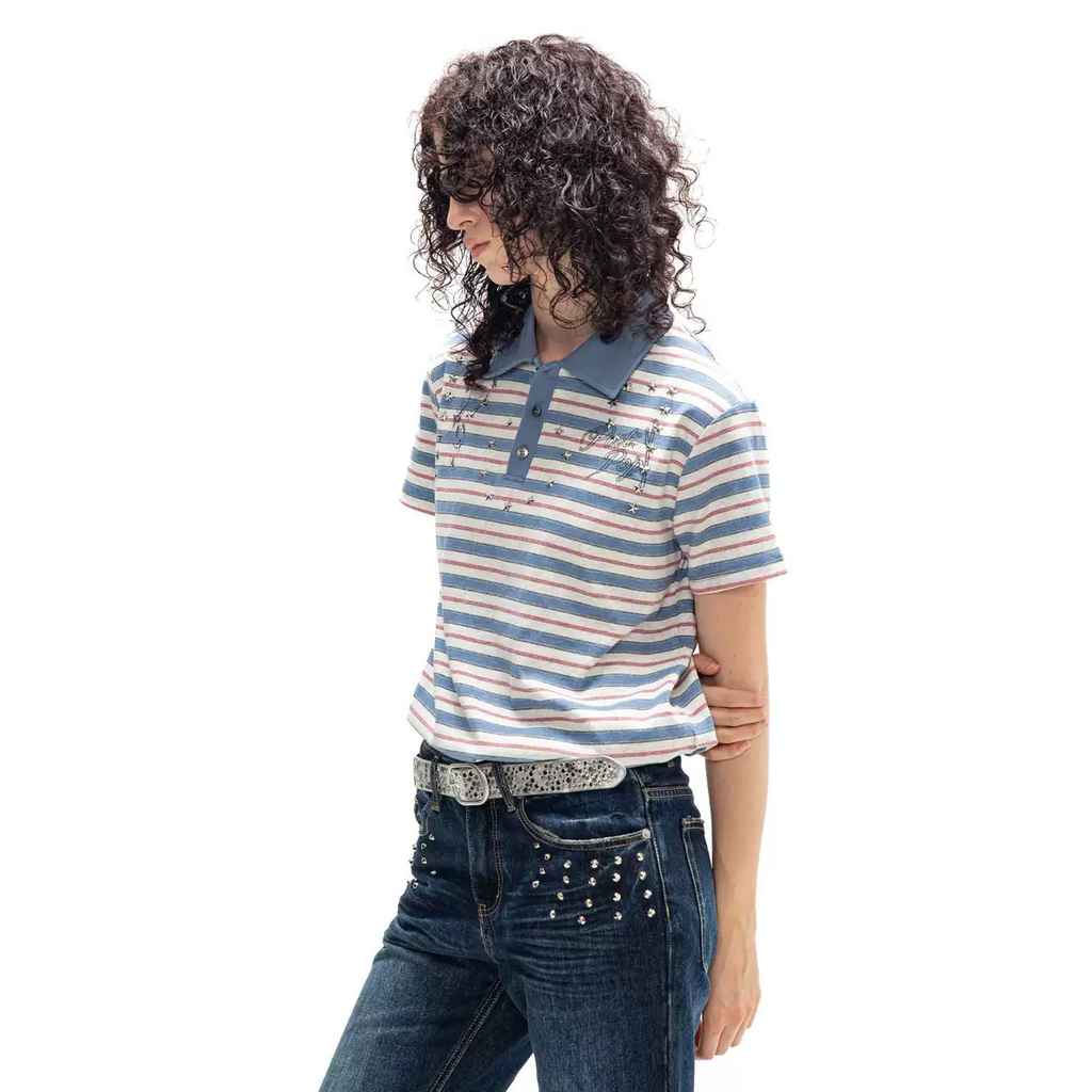 Unisex's Striped Polo Shirt