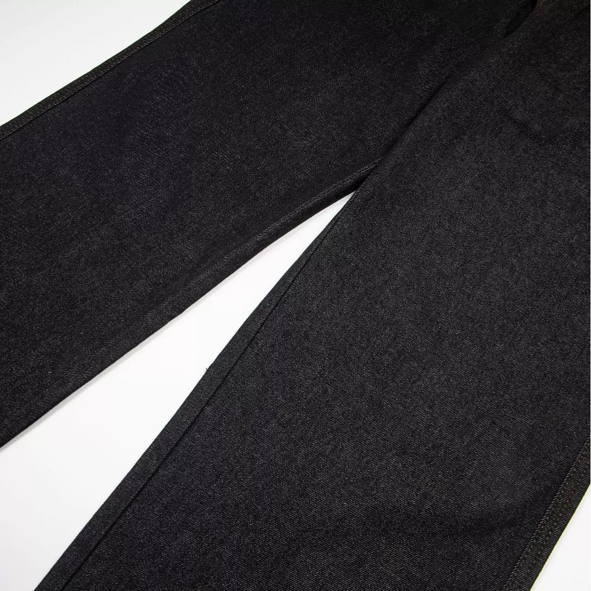 Wide-Leg Dark Denim Jeans with Chain Hardware