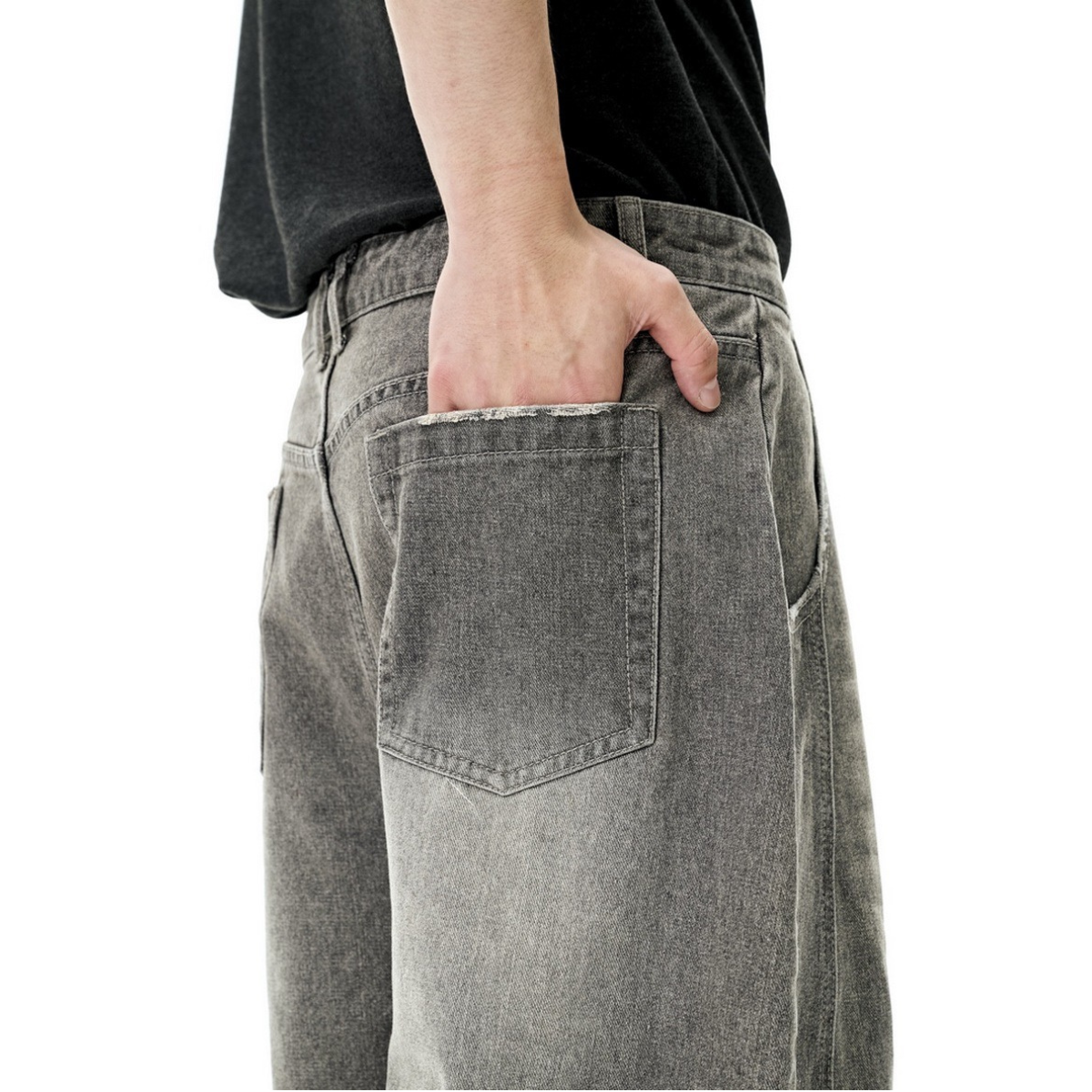 Wide Leg Denim Pants