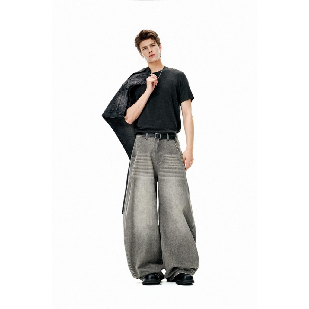Wide Leg Denim Pants