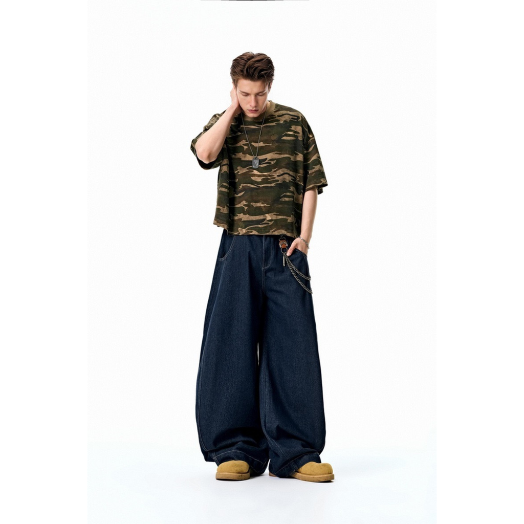 Wide Leg Denim Pants