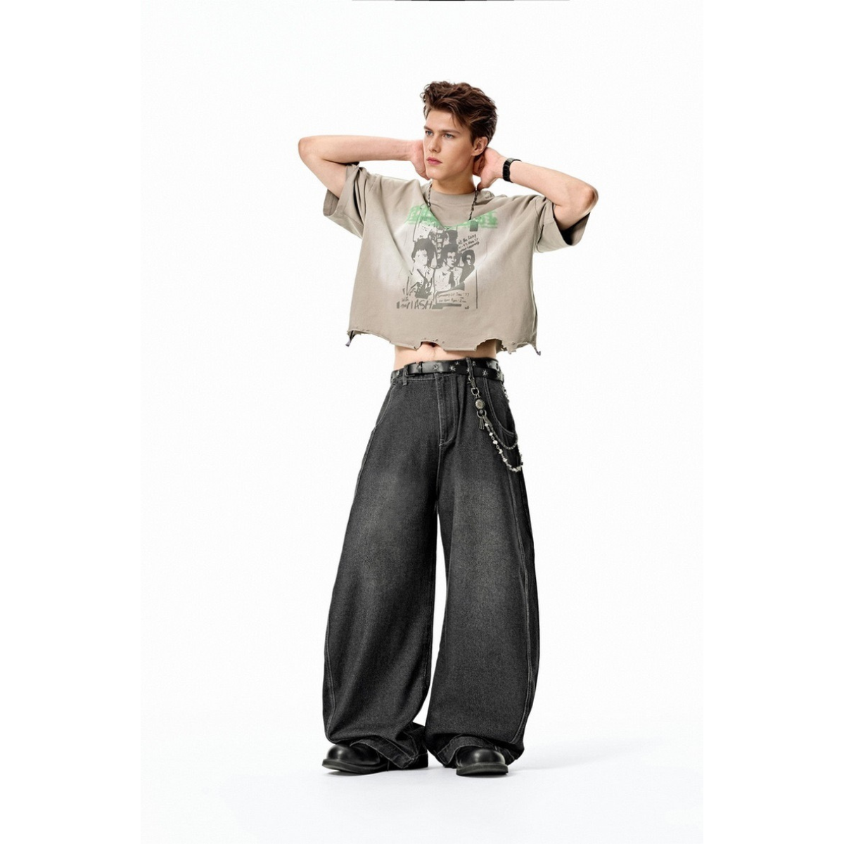 Wide Leg Denim Pants