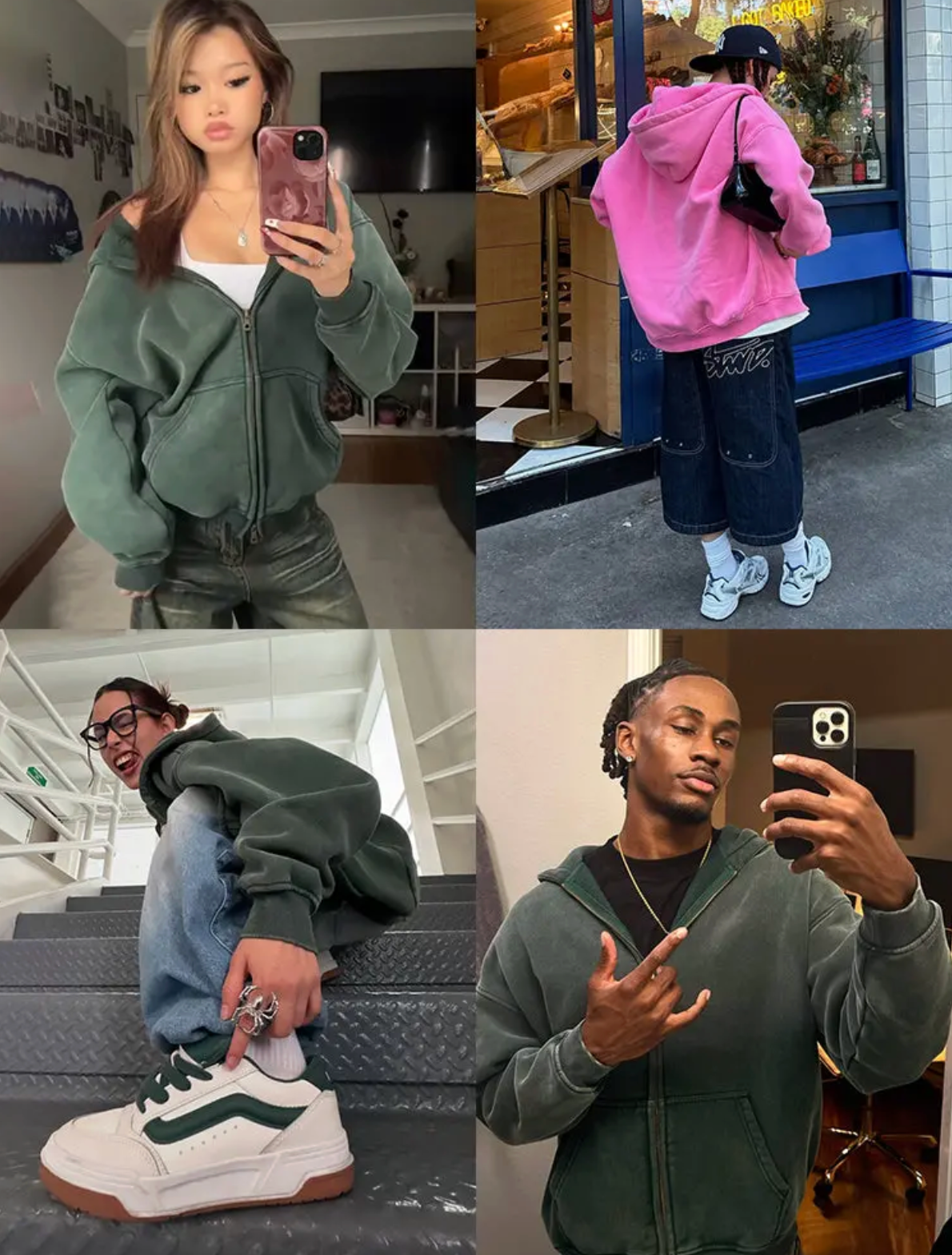 Oversized Zip-Up Hoodie