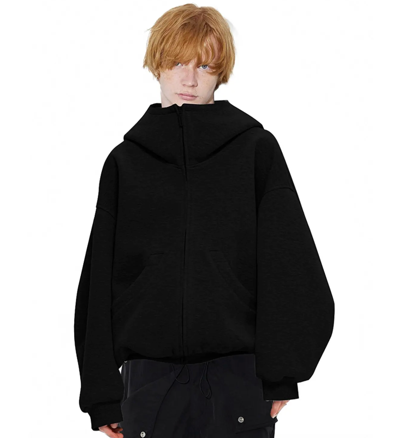 Oversized Drop-Shoulder Hoodie
