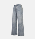 Wide Leg Washed Denim Jeans