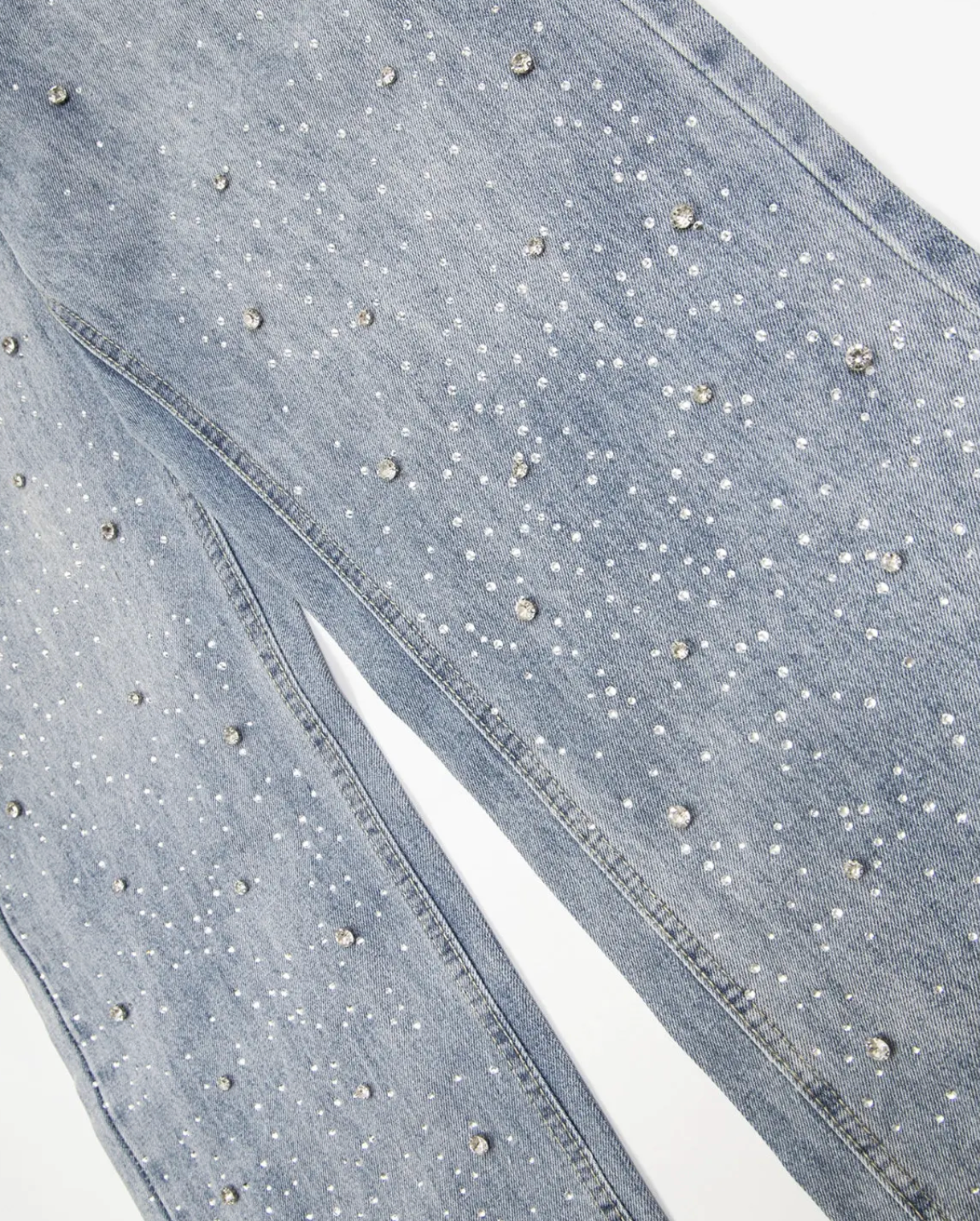 Wide Leg Washed Denim Jeans