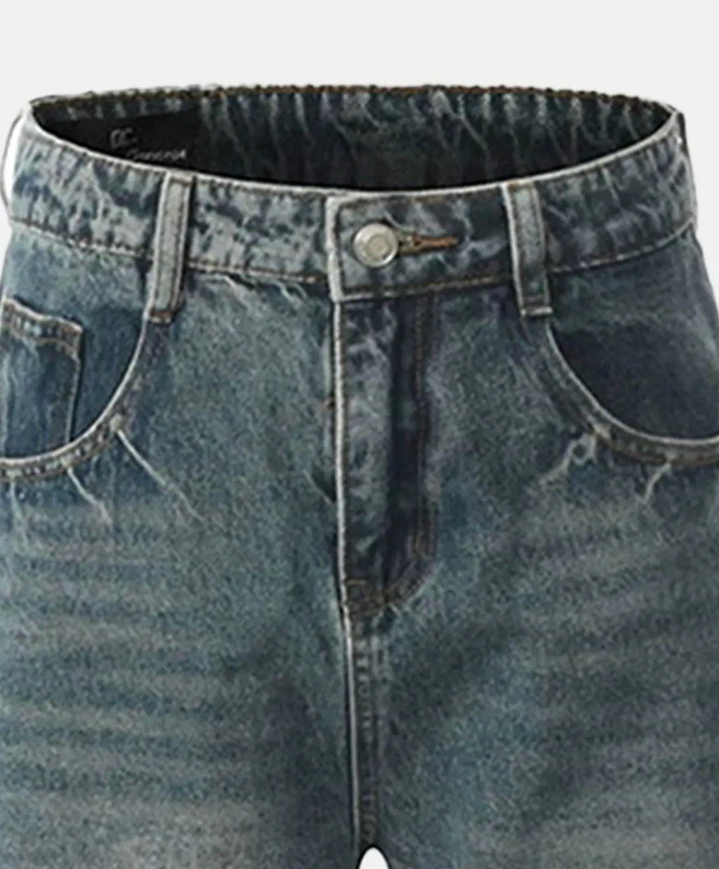 Barrel Leg Washed Denim Jeans